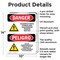 Signmission Hazardous Waste Storage Area Bilingual Danger Sign, Aluminum, 10in W x 14in L, 2PK OS-2PACK-DS-A-1014-VS-1321 - alternate 5